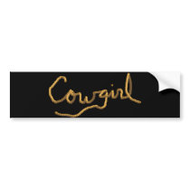 Womens Cowgirl Rope Bumper Sticker