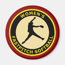 WOMEN'S FASTPITCH SOFTBALL FRIDGE MAGNETS