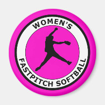 WOMEN'S FASTPITCH SOFTBALL FRIDGE MAGNETS