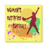 WOMEN'S FASTPITCH SOFTBALL FRIDGE MAGNET