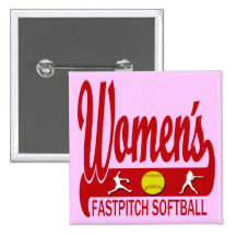 Women's Fastpitch Softball Pinback Button