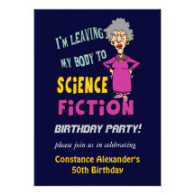 Womens Funny Birthday Party Invitations