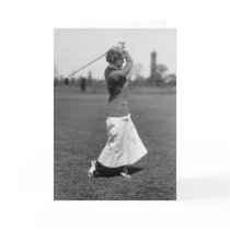Women's Golf Fashion, 1910s Greeting Card