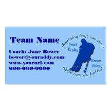 Women's Hockey Business Card