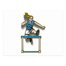 Women's Hurdles Postcard