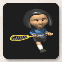 Womens Lacrosse Drink Coaster
