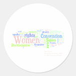 Women's rights round stickers