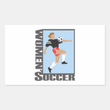 womens soccer graphic logo rectangle stickers