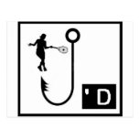 Womens Tennis Hooked Postcards