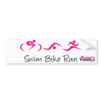 Women's Tri: Swim.Bike.Run Bumper Sticker
