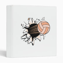 womens volleyball ripping through 3 ring binders