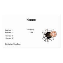 womens volleyball ripping through business card