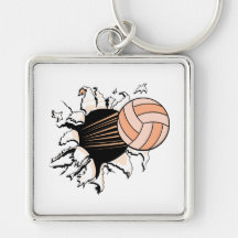 womens volleyball ripping through key chains