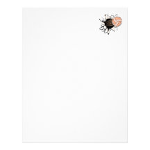 womens volleyball ripping through letterhead design