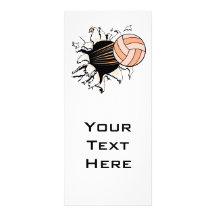 womens volleyball ripping through customized rack card