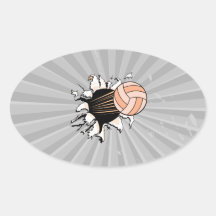 womens volleyball ripping through sticker