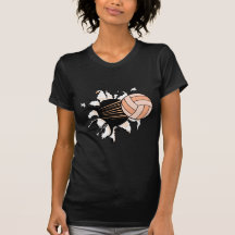 womens volleyball ripping through t-shirts