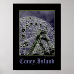 Wonder Wheel Psycedelic Poster