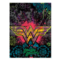 Wonder Woman Brick Wall Collage postcards