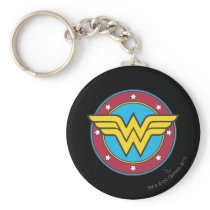 Wonder Woman Circle & Stars Logo keychains