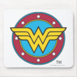 Wonder Woman Circle & Stars Logo Mouse Pad