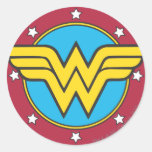 Wonder Woman Circle & Stars Logo Stickers