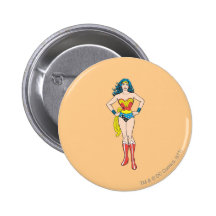 Wonder Woman Hands on Hips Button