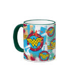Wonder Woman Logo Collage 1 mugs