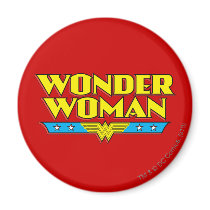 Wonder Woman Name and Logo Refrigerator Magnet
