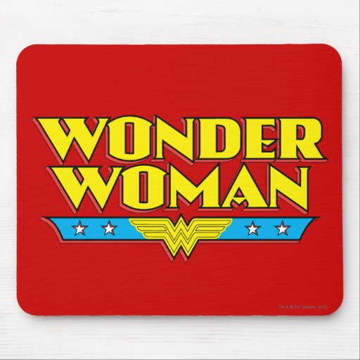 Wonder Woman Name and Logo Mousepads