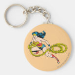 Wonder Woman Swinging Lasso Left Keychain