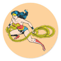Wonder Woman Swinging Lasso Left Sticker