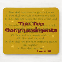 Wonderful mousepad with Ten Commandments.
