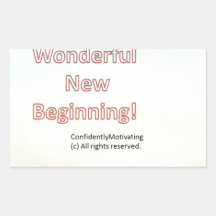 Wonderful new beginning stickers