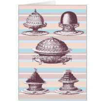 Wonderful Vintage Style Birthday Card French Cakes