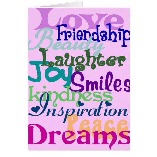 Wonderful Words Greeting Card