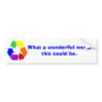 wonderful world bumper sticker