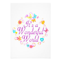 Wonderful World Personalized Announcement