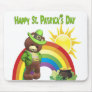 Wonderfully Cute, Very Shy Irish Bear Design #1 Mousepads