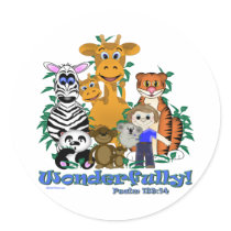 Wonderfully Made Round Sticker