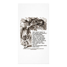 Wonderland Alice Go Among Mad People Quote Photo Card Template