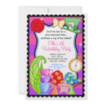 Wonderland  Birthday  Party Invitation