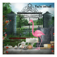 Wonderland Birthday Tea Party Announcements