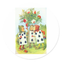 Wonderland Roses Round Sticker