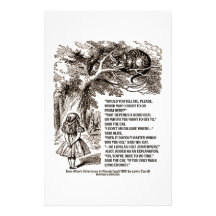 Wonderland Which Way I Ought To Go Quote Stationery Design