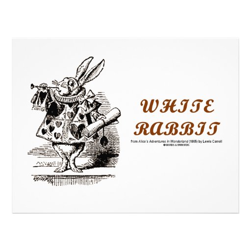 Wonderland White Rabbit Letterhead Design
