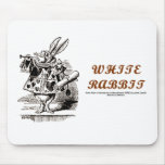 Wonderland White Rabbit Mousepads
