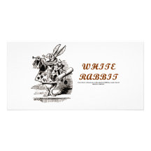Wonderland White Rabbit Photo Card