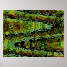 Wonderlands - Dark Green Lagoons Print