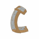 Wood Alphabet C embroidered shirts